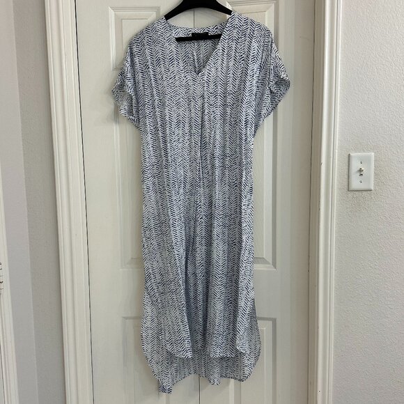 Banana Republic Factory Blue and White Midi Dress - Picture 2 of 5